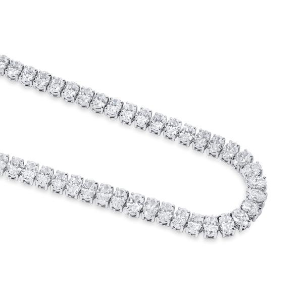白色 钻石 项链, 30.54 重量, 椭圆型 形状