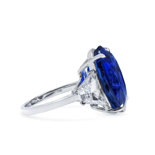天然 Blue 蓝宝石 戒指, 22.86 重量 (25.28 克拉 总重), GRS 认证, GRS2022-068594, 无烧