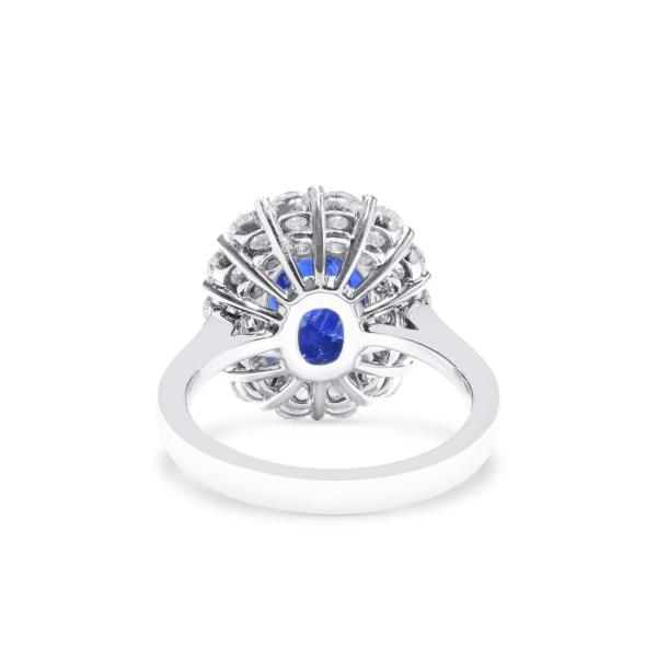 天然 Blue 蓝宝石 戒指, 4.73 重量 (5.87 克拉 总重), GRS 认证, GRS2022-118816, 无烧