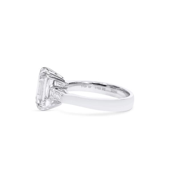 白色 钻石 戒指, 3.50 重量 (3.96 克拉 总重), 祖母绿型 形状, GIA 认证, 5393232825